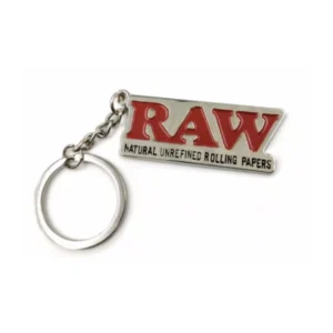 RAW Silver Metal Keychain