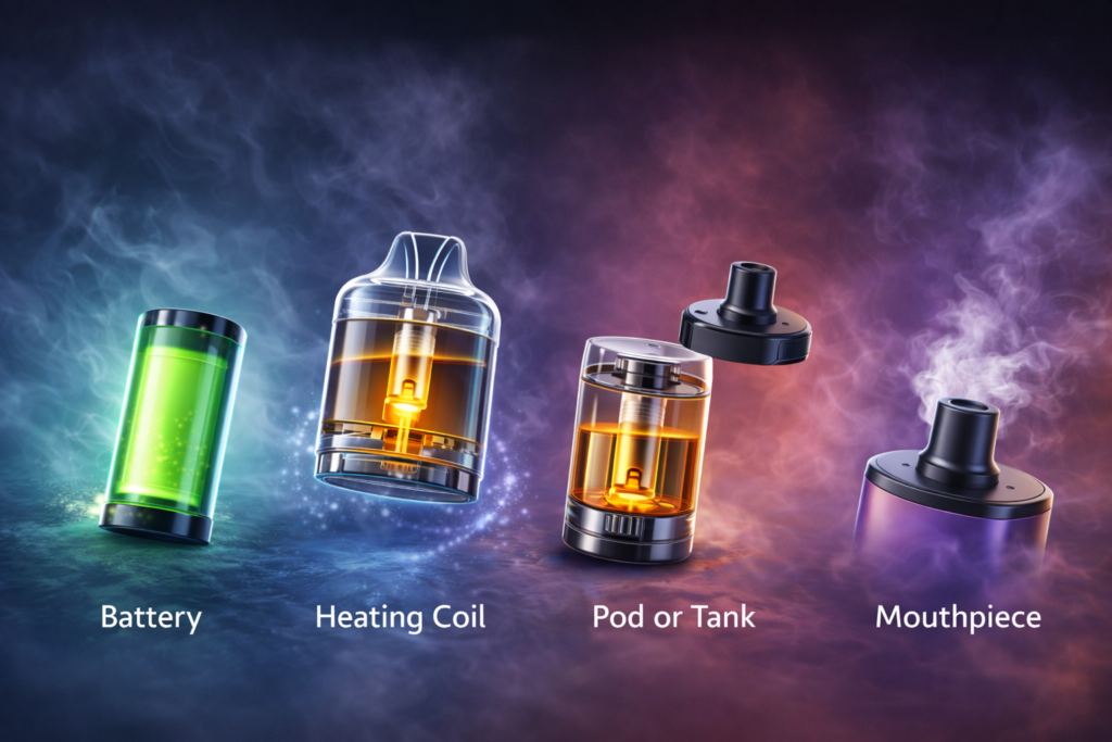 Vape device components