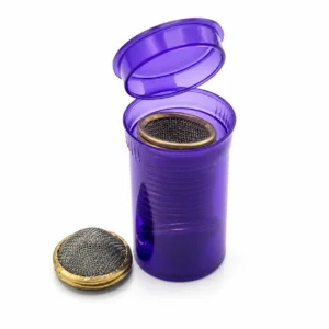Conical Pipe Filter Brass Screen (30 pcs) – Packed in 6 Dram Poptop Storage Container
