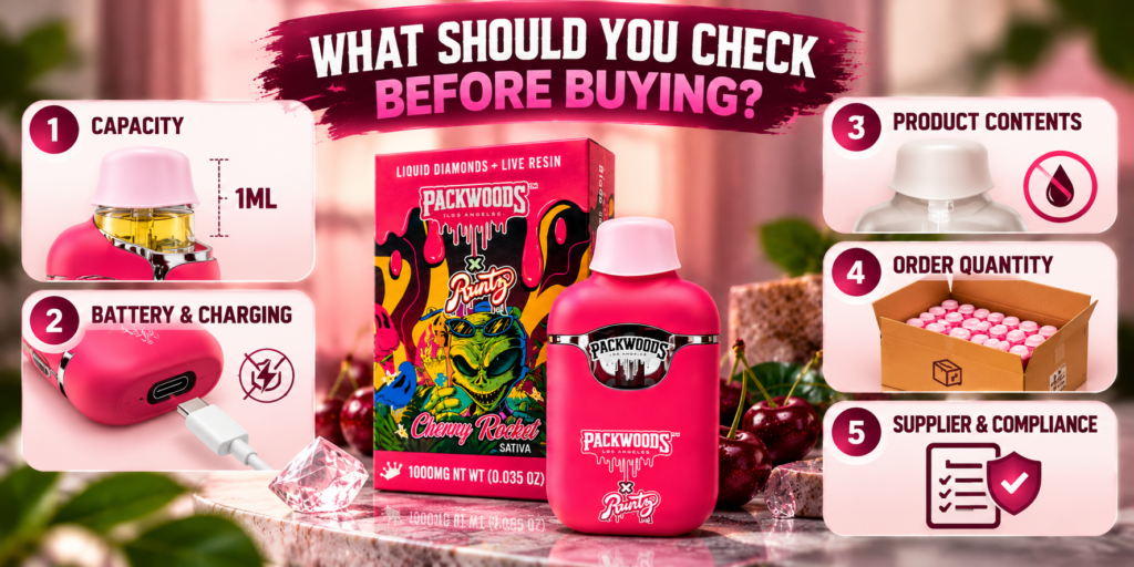 Before ordering the Packwoods x Runtz empty vape, review the details that affect suitability and overall value. Vape Buying Guide Infographic