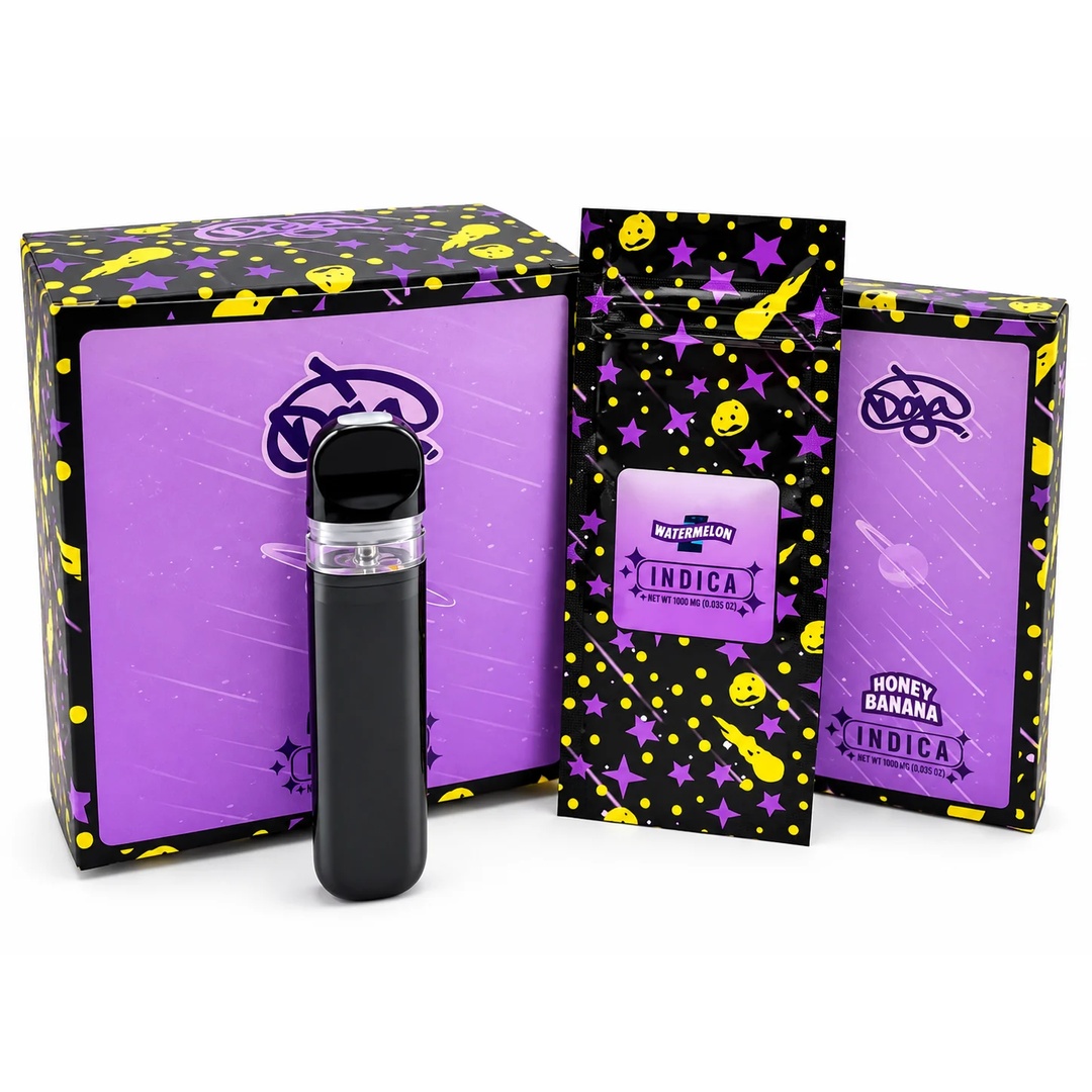 Doja Premium 1ml All-in-One Device, presented in distinctive premium packaging